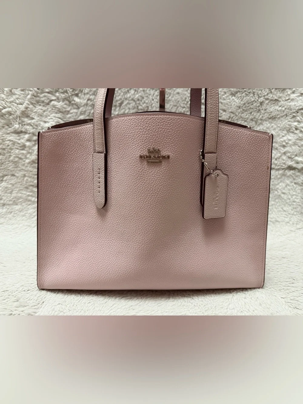 Coach Blush Charlie Carryall Tote with silver Hardware